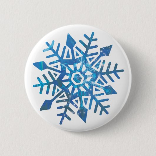 Serene Snowflake Buttonnen Ronde Button 5,7 Cm (Voorkant)