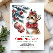 Serene snowy forest Christmas kids invitation Kaart