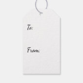 Serene Snowy Forest Gift Labels Cadeaulabel (Achterkant)