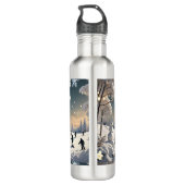 Serene Snowy Nights Waterfles (Achterkant)