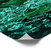 Serene Snowy Riverbank met groenblijvende bomen Poster (Hoek)