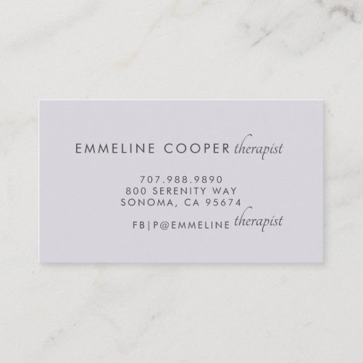 Serene Soft Waterverf Trees Visitekaartje (Achterkant)