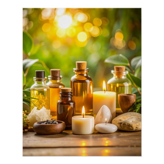 Serene Spa Essential Oils & Candles Wall Art Perfect Poster (Voorkant)
