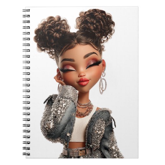 Serene Sparkle Muse Spiral Photo Notebook Notitieboek (Voorkant)