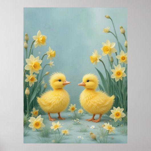 Serene Spring Ducklings Nursery Decoratie (Voorkant)