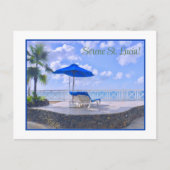 SERENE ST. LUCIA/CHAISE DOOR HET ZEE BRIEFKAART (Voorkant)
