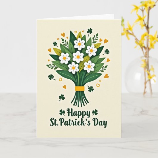 Serene St. Patrick's Day Kaart (Gele Bloem)