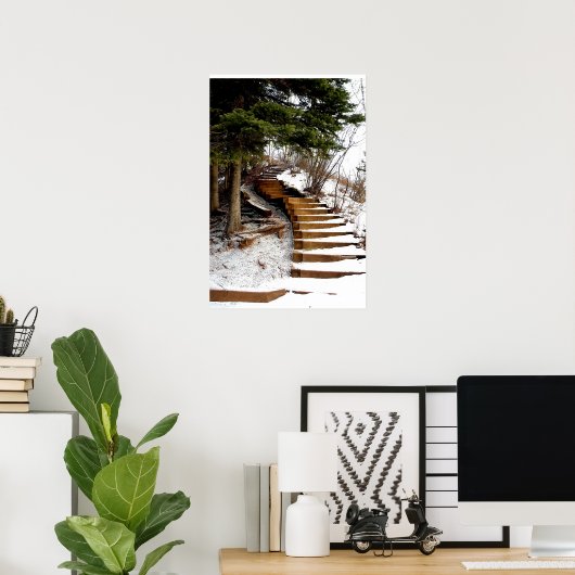 Serene Stairway Poster (Thuiskantoor)
