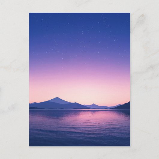 Serene Starry Night Mountain Lake Briefkaart (Voorkant)