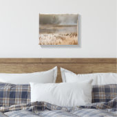 Serene Steam: een vredige Yellowstone-scène Canvas Afdruk (Insitu (Slaapkamer))