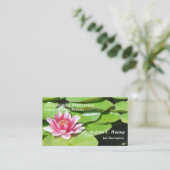 Serene Sterkte/Roze Pond Lotus Visitekaartje (Staand voorkant)
