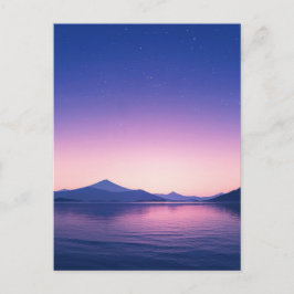 Serene Sterrennacht Bergmeer Briefkaart