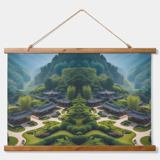 "Serene stijl – Natuur-geïnspireerde decoratieve Hangend Wandkleed (Voorkant)