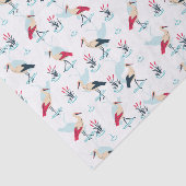 Serene Stork Sanctuary - Elegante vijverscène Tissuepapier (Detail)