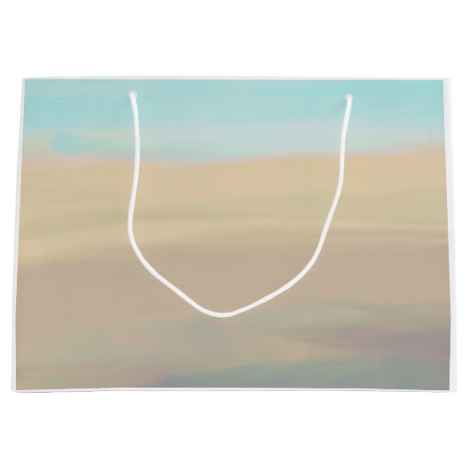 Serene strand en watergolven zandstrooien Gift Bag Groot Cadeauzakje (Voorkant)
