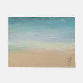 Serene strand water schildering deurmat