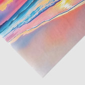 Serene strand zonsondergang met levendige reflecti tissuepapier (Detail)