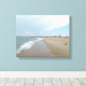Serene strandtafereel in de middag canvas afdruk (Insitu (Houten vloer))