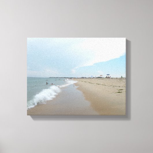 Serene strandtafereel in de middag canvas afdruk (Voorkant)
