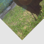 Serene Strength: The Bull Elephant Grazing Tissuepapier (Detail)