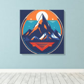 Serene Summit Grafisch Canvas (Insitu (Houten vloer))