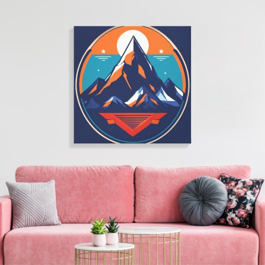Serene Summit Grafisch Canvas (Insitu (Woonkamer))