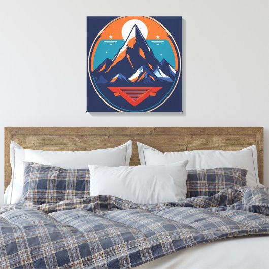 Serene Summit Grafisch Canvas (Insitu (Slaapkamer))