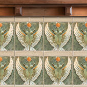 Serene Sunrise - Abstract gevleugelde keramische T Tegeltje