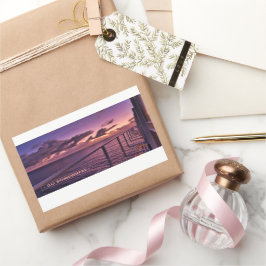 Serene Sunrise Cruise Schip Rechthoekige Sticker