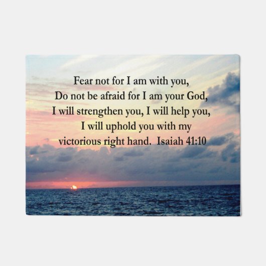 SERENE SUNRISE ISAIAH 41:10 DEURMAT (Voorkant)
