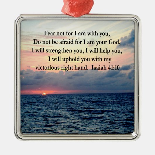 SERENE SUNRISE ISAIAH 41:10 METALEN ORNAMENT (Voorkant)
