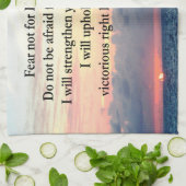 SERENE SUNRISE ISAIAH 41:10 THEEDOEK (Gevouwen)