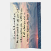 SERENE SUNRISE ISAIAH 41:10 THEEDOEK (Verticaal)