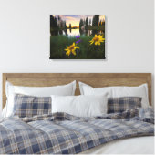 Serene Sunrise over een Colorado Pond Canvas Afdruk (Insitu (Slaapkamer))