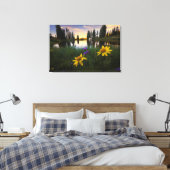 Serene Sunrise over een Colorado Pond Canvas Afdruk (Insitu (Slaapkamer))