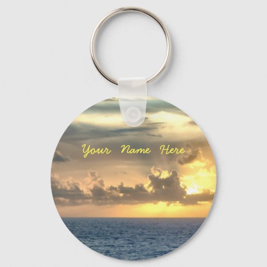 Serene Sunrise Personalized Sleutelhanger (Voorkant)
