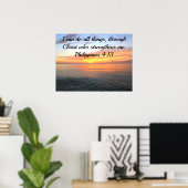 SERENE SUNRISE PHILIPPIANS 4:13 POSTER (Thuiskantoor)
