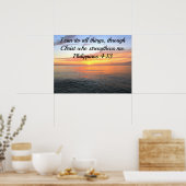 SERENE SUNRISE PHILIPPIANS 4:13 POSTER (Keuken)