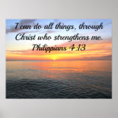 SERENE SUNRISE PHILIPPIANS 4:13 POSTER (Voorkant)