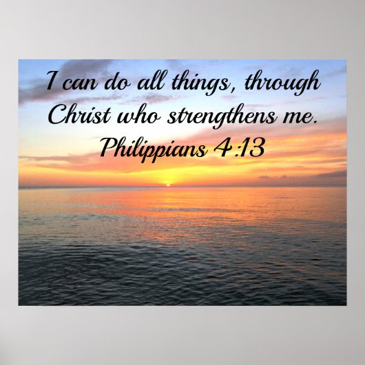 SERENE SUNRISE PHILIPPIANS 4:13 POSTER (Voorkant)