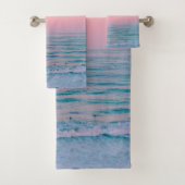 Serene Sunset | Abstract blauw roze pastaafje Bad Handdoek (Insitu)
