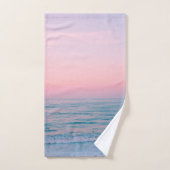 Serene Sunset | Abstract blauw roze pastaafje Bad Handdoek (Handdoek)