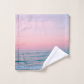 Serene Sunset | Abstract blauw roze pastaafje Bad Handdoek (Wasdoekje)