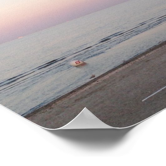 Serene Sunset Beach Ocean Photo Poster (Hoek)