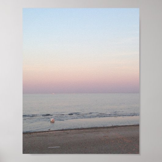 Serene Sunset Beach Ocean Photo Poster (Voorkant)