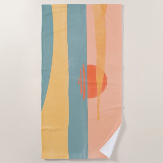 Serene Sunset Beach Towel Strandlaken (Voorkant)