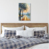 Serene Sunset beroemd gemaakt door Water Impressio Canvas Afdruk (Insitu (Slaapkamer))