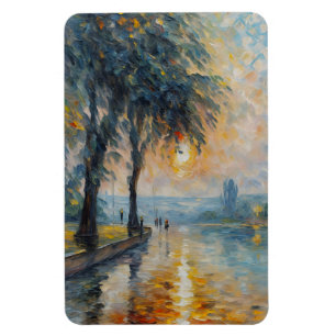 Serene Sunset beroemd gemaakt door Water Impressio Magneet