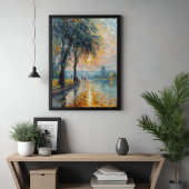 Serene Sunset beroemd gemaakt door Water Impressio Poster