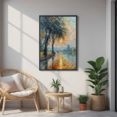 Serene Sunset beroemd gemaakt door Water Impressio Poster